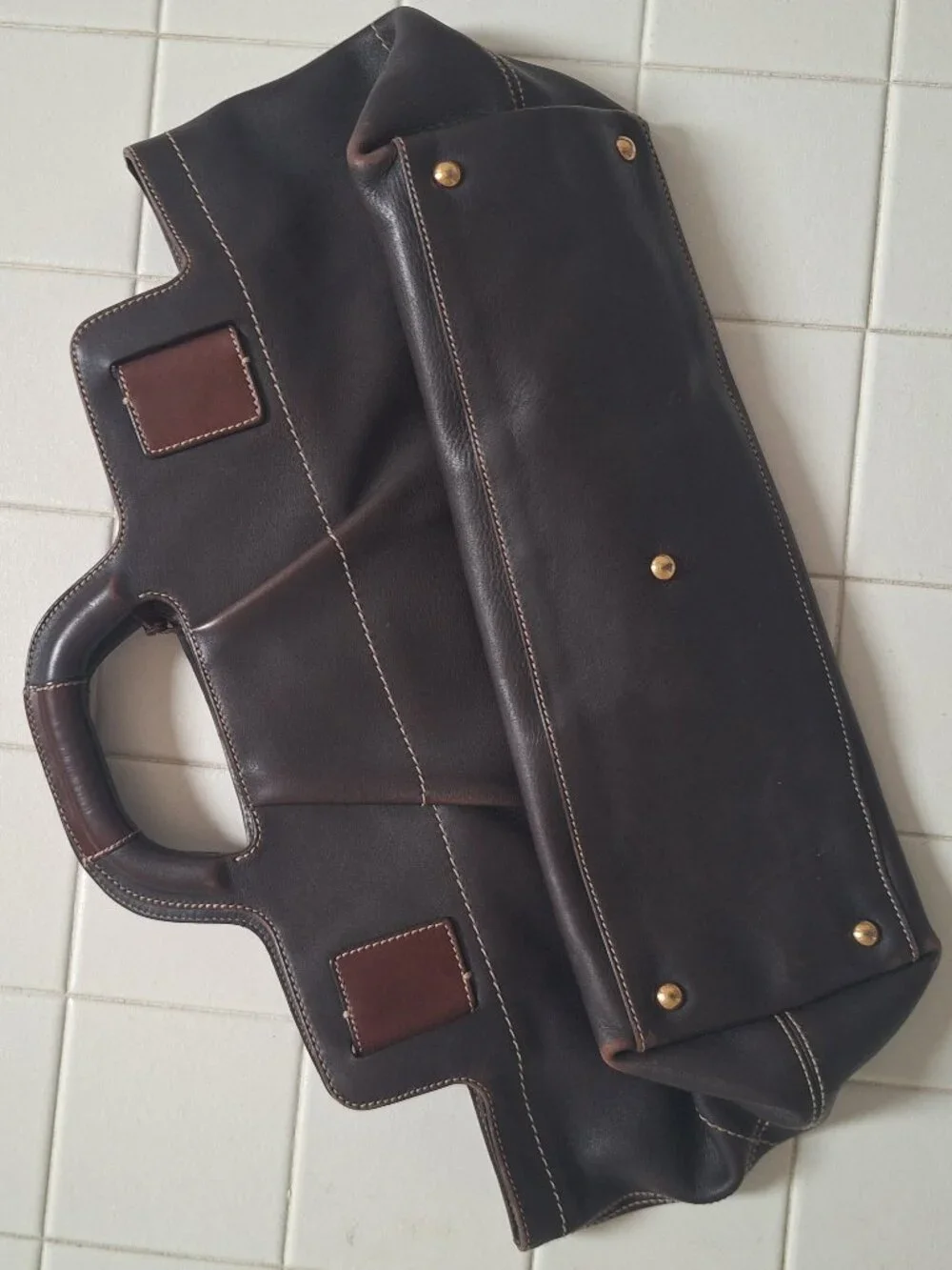 Vintage Ferragamo Brown leather bag